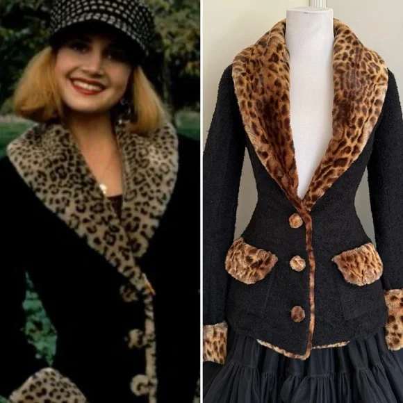 Betsey Johnson ブラック レオパード コート Betsey Johnson | Jackets & Coats | Vintage Rare 9s Betsey Johnson